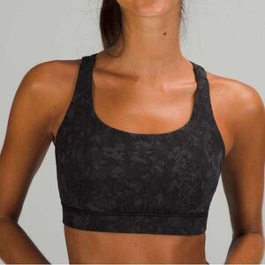 Lululemon Energy Bra *Medium Support, B–D Hideaway Camo Deep Coal Multi Size 4